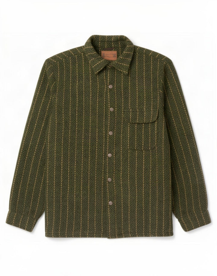 Surchemise Scout pour homme en polyester rayé vert moyen