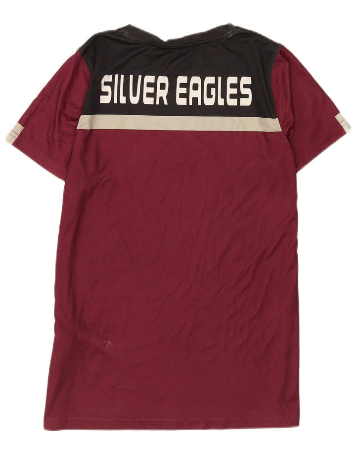 Under Armour T-shirt graphique pour hommes, grand, en polyester color block, bordeaux