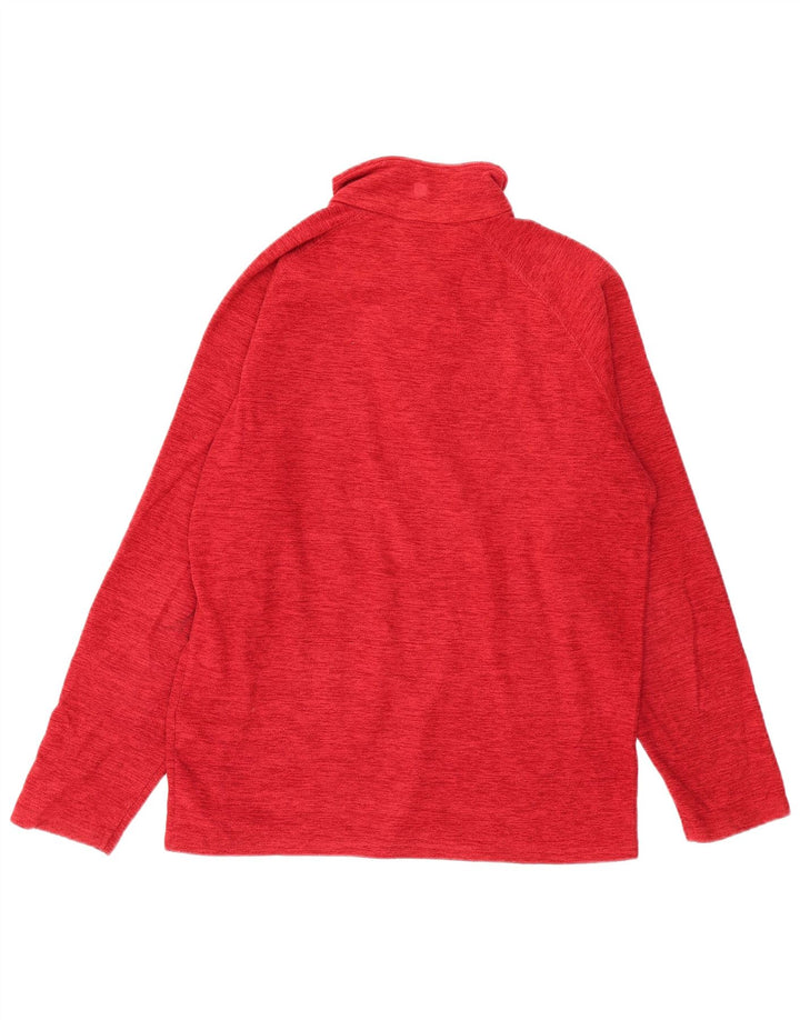 Mountain Warehouse Pull polaire à col zippé pour homme en polyester moucheté rouge moyen