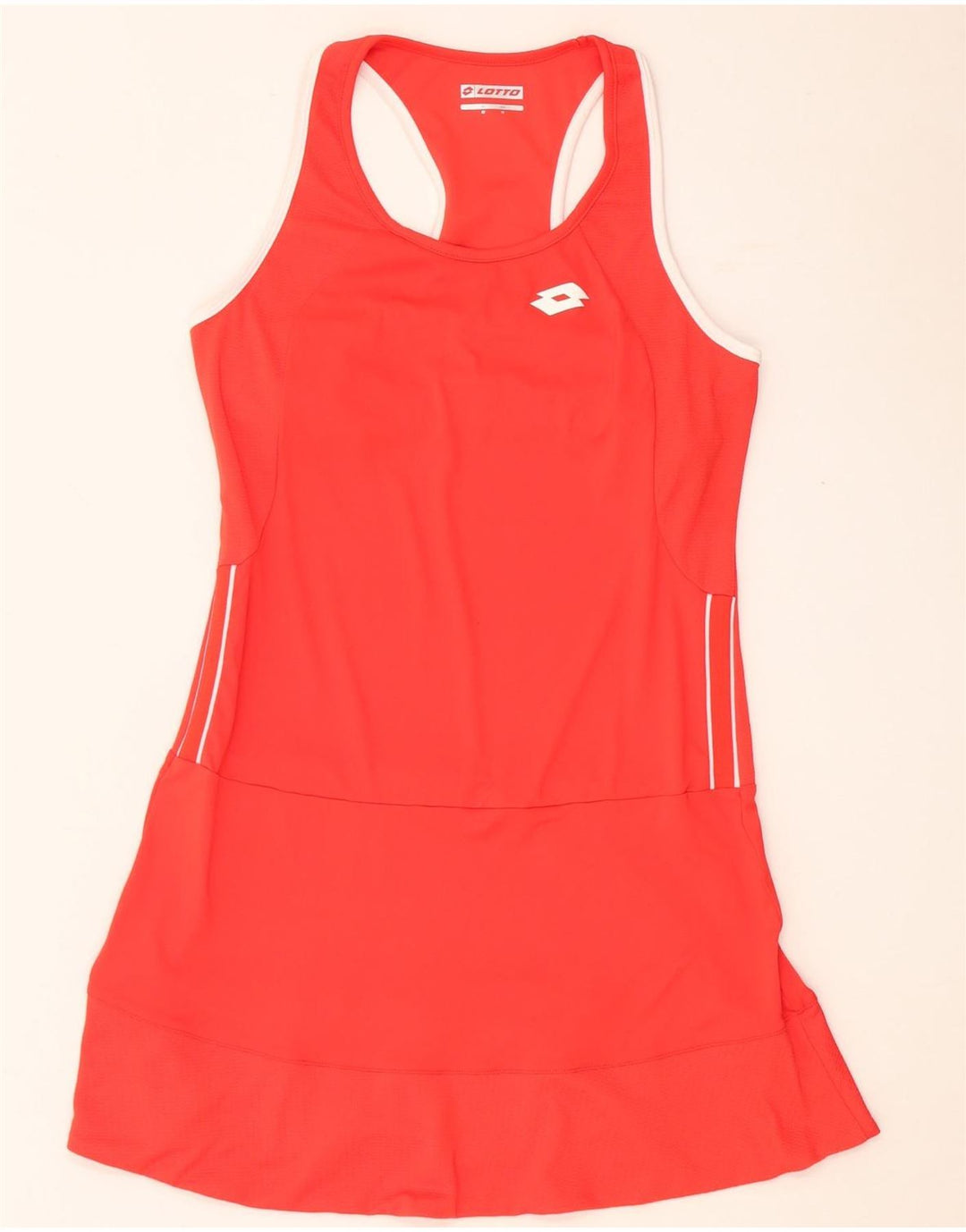 Lotto Robe de tennis pour femme UK 12 Rouge moyen Polyester