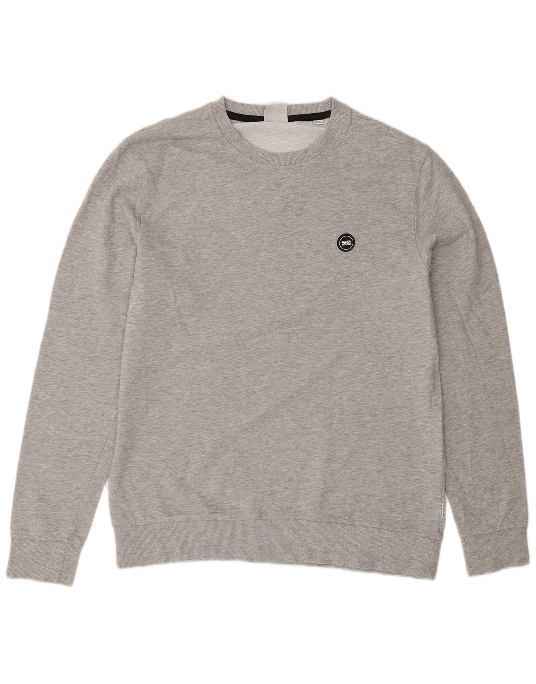 Jack & Jones Sweat-shirt pour homme en coton moucheté gris Large