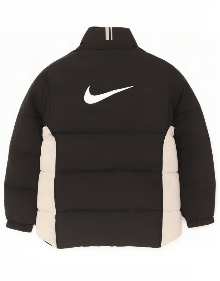 Nike Veste matelassée graphique pour homme UK 36/38 Petit nylon color block noir