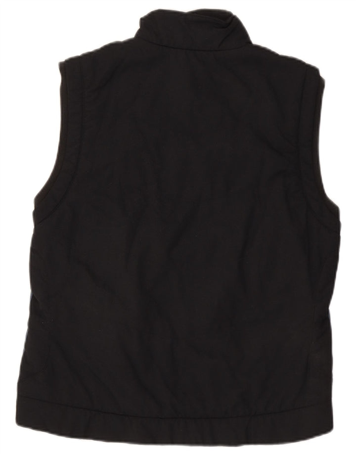 ADIDAS Veste de survêtement sans manches pour femme UK 14 Large Noir Polyester