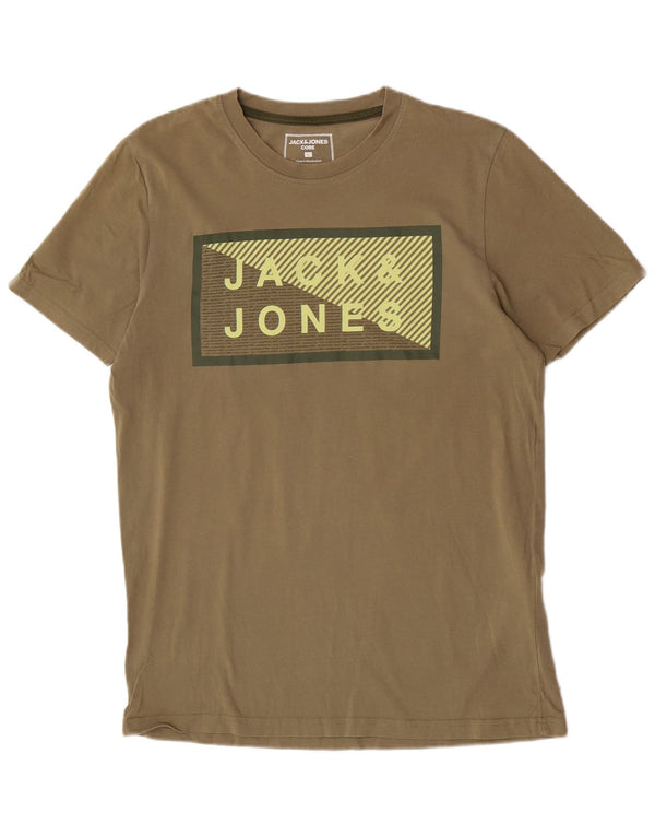 Jack & Jones T-Shirt Graphique Homme Kaki Large Coton
