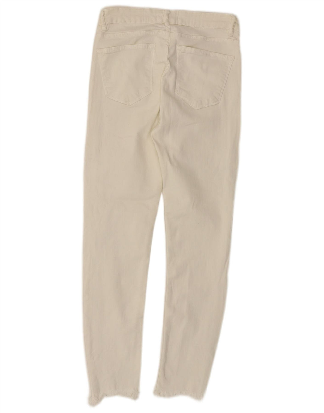ZARA Jean slim pour femme EU 38 Small W28 L26 Blanc