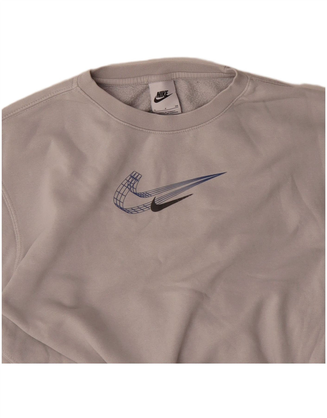NIKE Sweat-shirt pour femme UK 8 Small Gris Coton