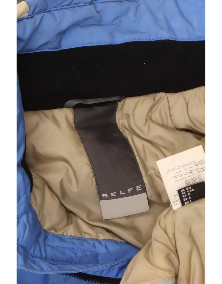 Belfe Veste coupe-vent à capuche pour homme UK 38 Bleu moyen Colourblock
