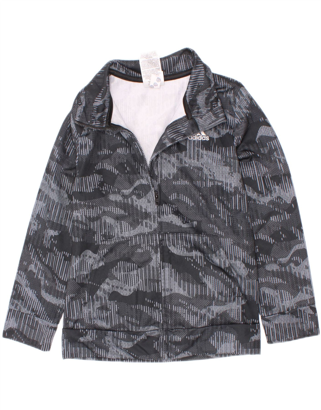 Veste de survêtement Adidas Garçon 5-6 ans Gris Camouflage Polyester