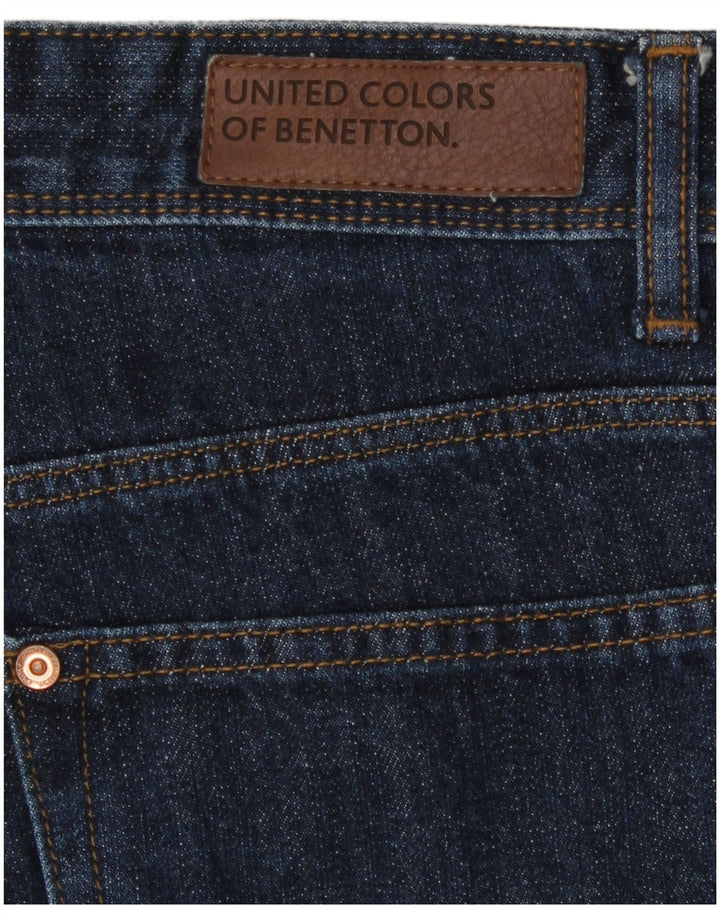 Benetton Jean Droit W32 L29 Bleu Homme