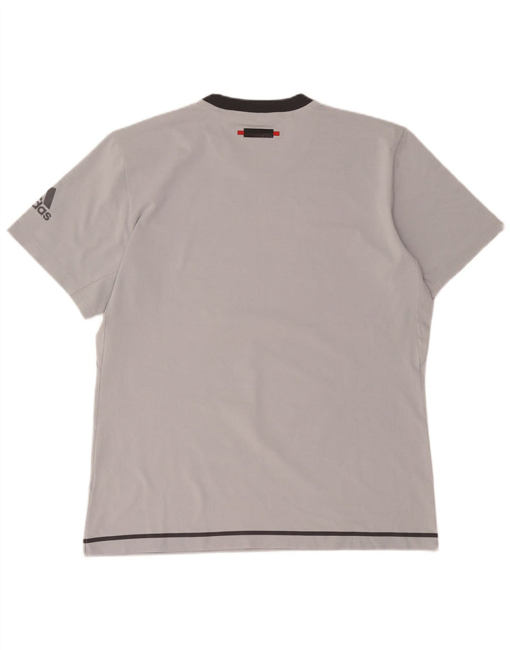 Adidas Mens Graphic T-Shirt Top XL Gris Polyester