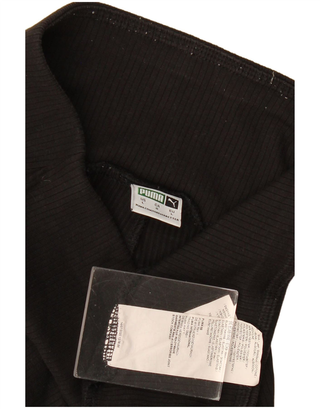 Puma Leggings Femme UK 14 Large Noir Coton