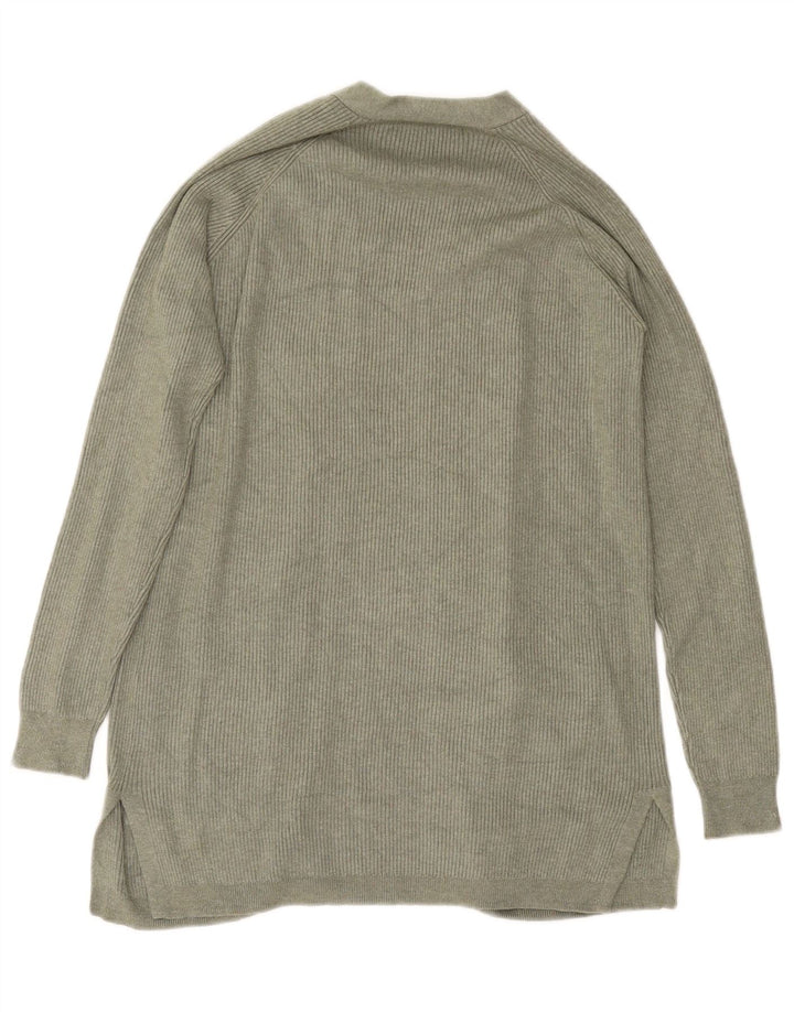Marks & Spencer Pull Cardigan Ouvert pour Femme UK 10 Petite Viscose Verte