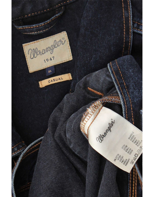 Wrangler Veste en Jean Homme UK 42 XL Bleu Marine Coton
