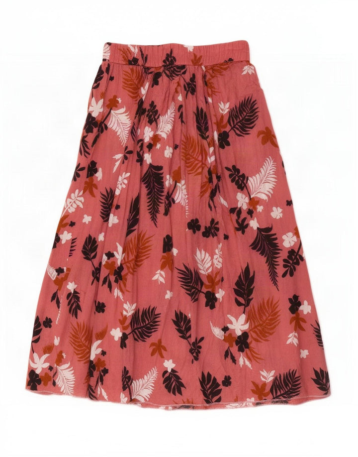 Zara Femme Jupe Évasée Small W26 Rose Floral