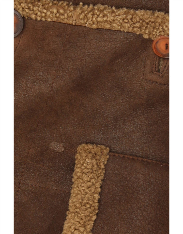 Conbipel Manteau en peau de mouton pour femme UK 14 Large Marron