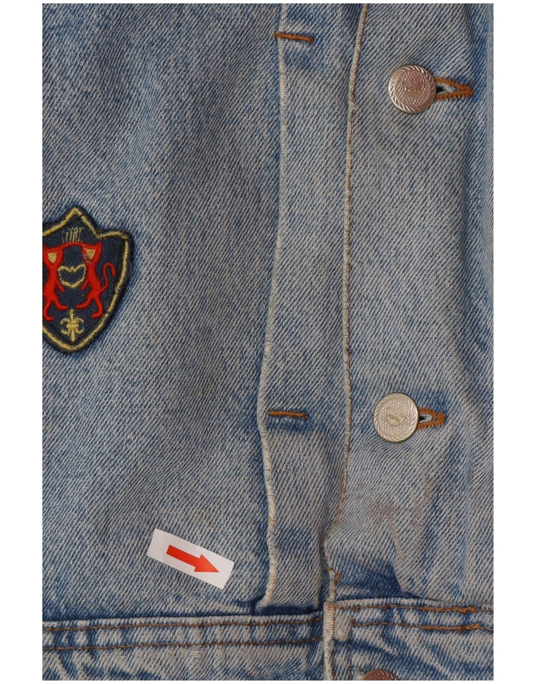 POP 84 Veste Sherpa en jean pour homme UK 38 Bleu moyen