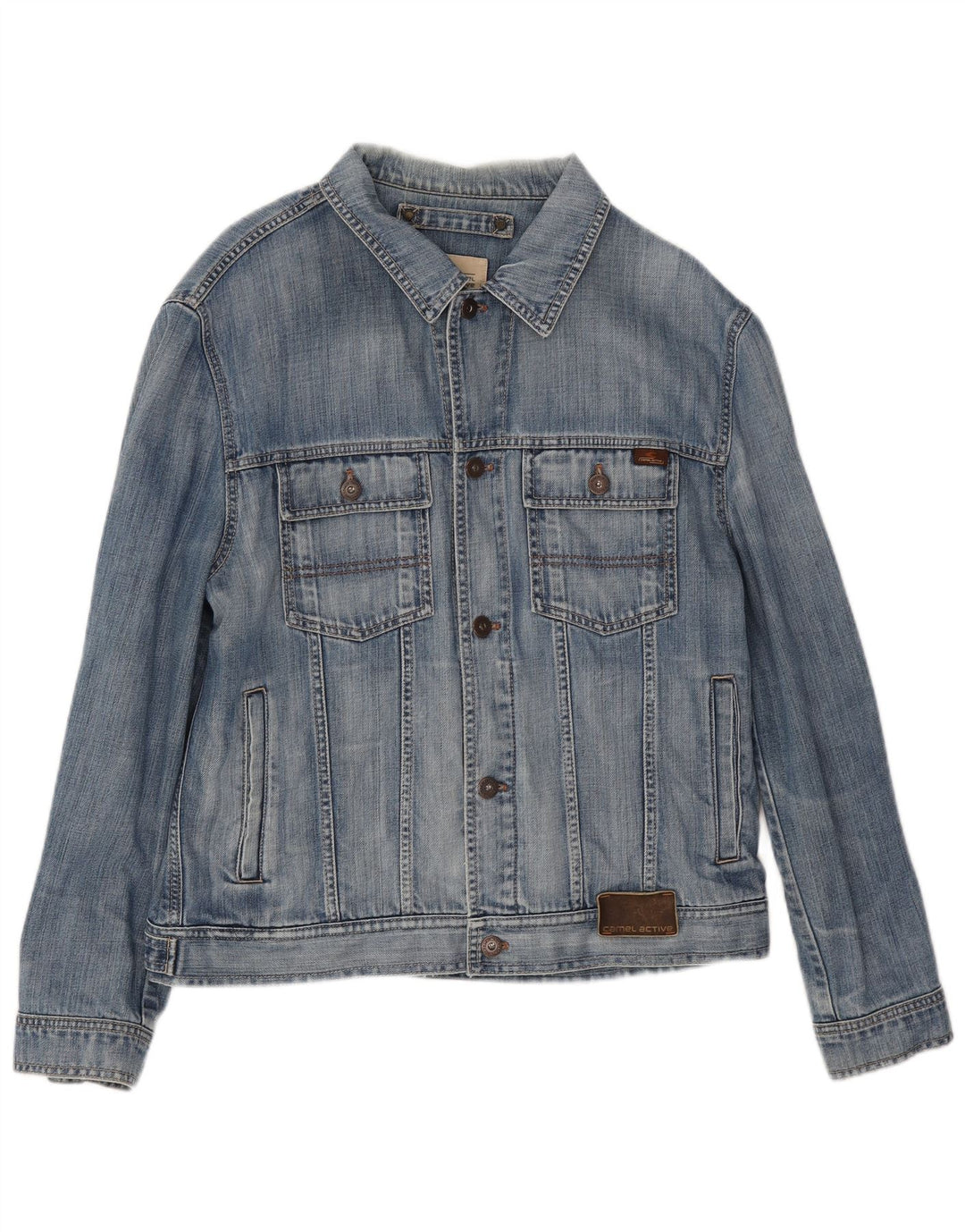 Camel Active Veste en jean pour homme UK 38 Bleu moyen Coton