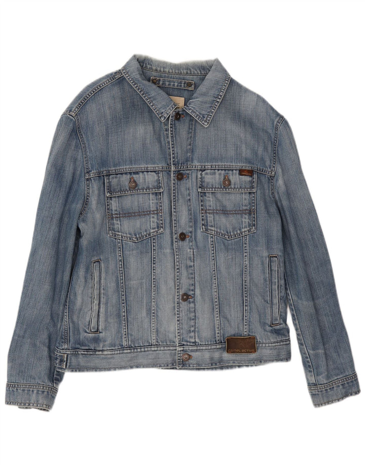 Camel Active Veste en jean pour homme UK 38 Bleu moyen Coton