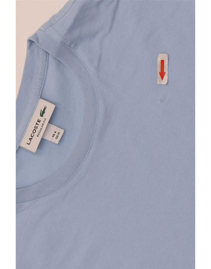 Lacoste T-shirt coupe régulière pour homme, taille 4, bleu moyen, coton