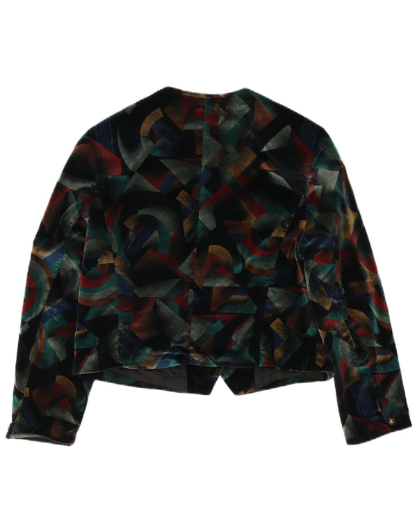 Hirsch Veste boléro à 5 boutons pour femme UK 12 Medium Multicolore Géométrique
