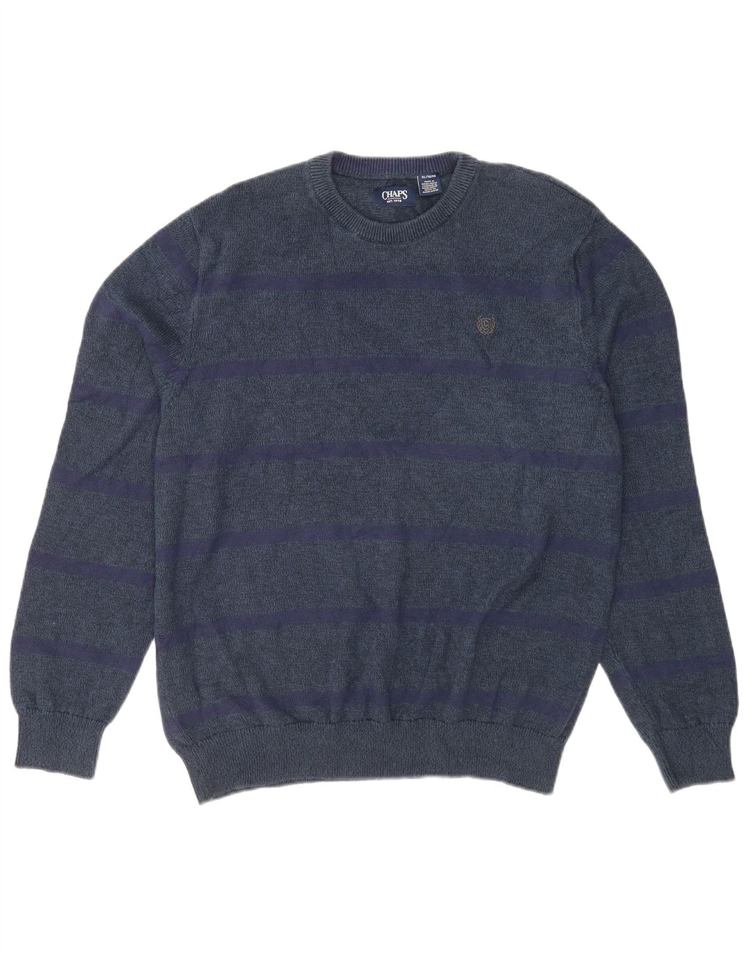Chaps Pull col rond homme XL bleu marine coton