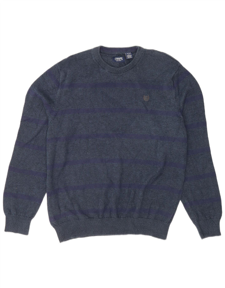 Chaps Pull col rond homme XL bleu marine coton