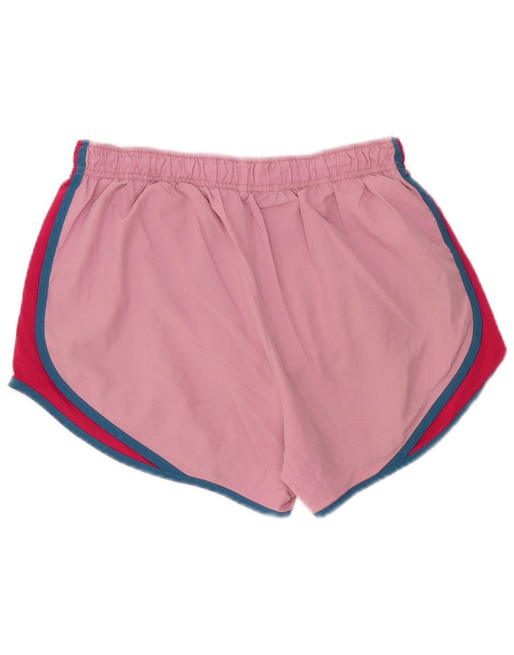 Nike Short de sport Dri Fit pour femme UK 12 Polyester color block rose moyen