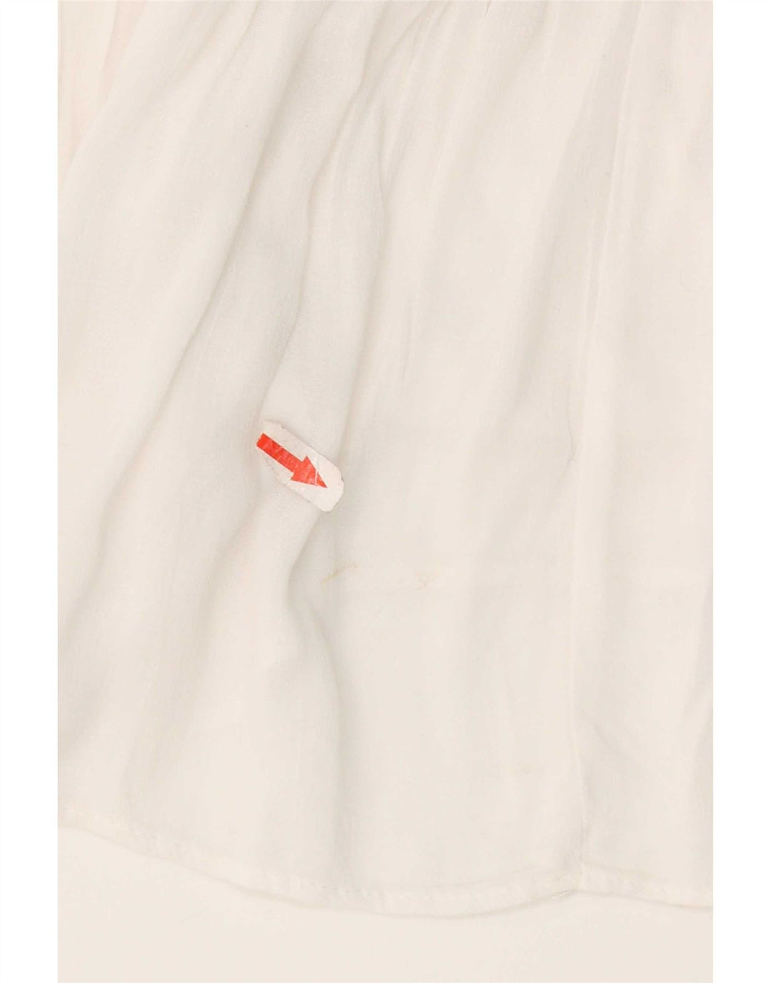 Zara Chemisier chauve-souris à nouer sur le devant pour femme UK 12 en coton blanc moyen