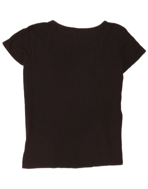 G-Star Femmes Regular Graphic T-Shirt Top UK 14 Large Noir Coton