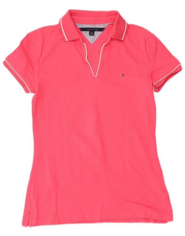 Tommy Hilfiger Polo Femme UK 10 Petit Rose Coton