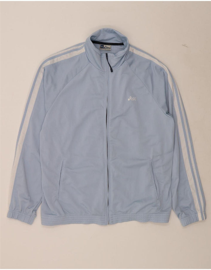 ASICS Mens Tracksuit Top Jacket XL Blue Polyester Vintage Asics and Second-Hand Asics from Messina Hembry 