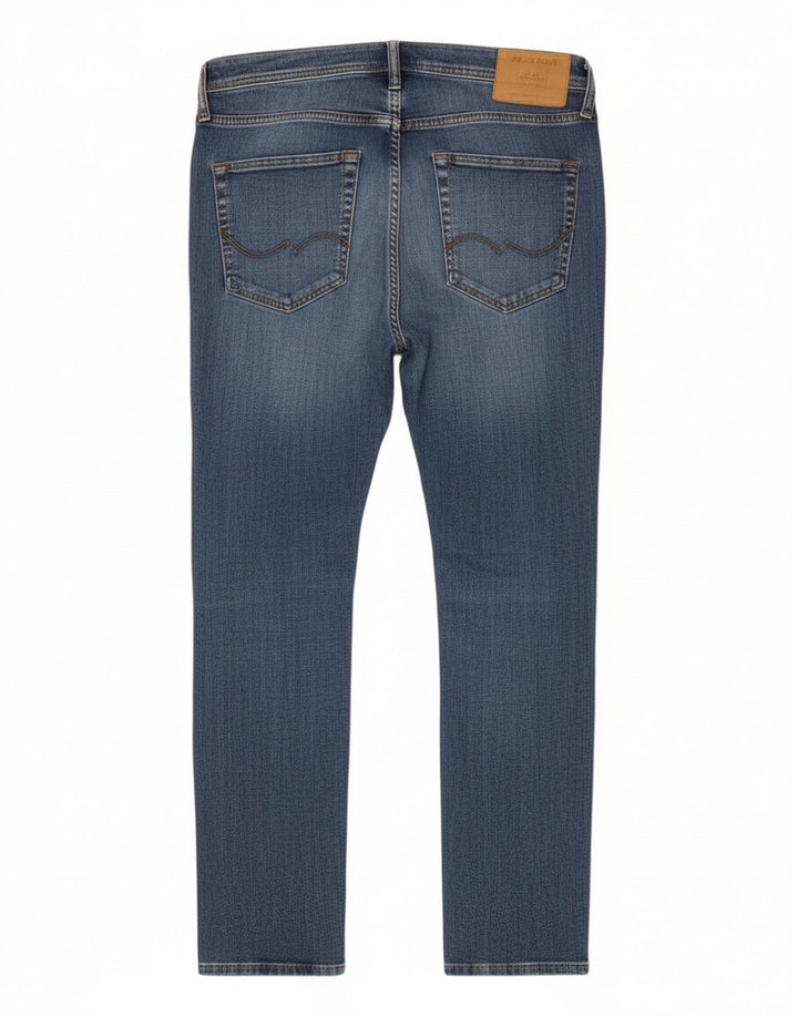 Jack & Jones Jean Droit W30 L32 Homme Bleu Coton