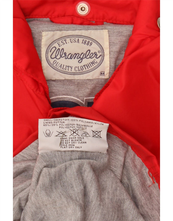 Wrangler Veste coupe-vent à capuche pour homme UK 38 Medium Rouge Polyamide
