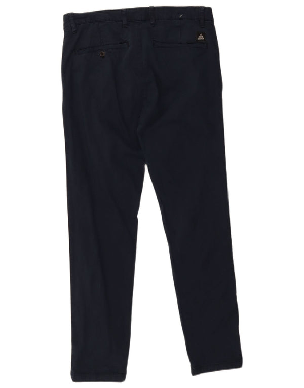 Zara Pantalon Chino Slim Homme EU 42 Large W32 L30 Bleu Marine Coton