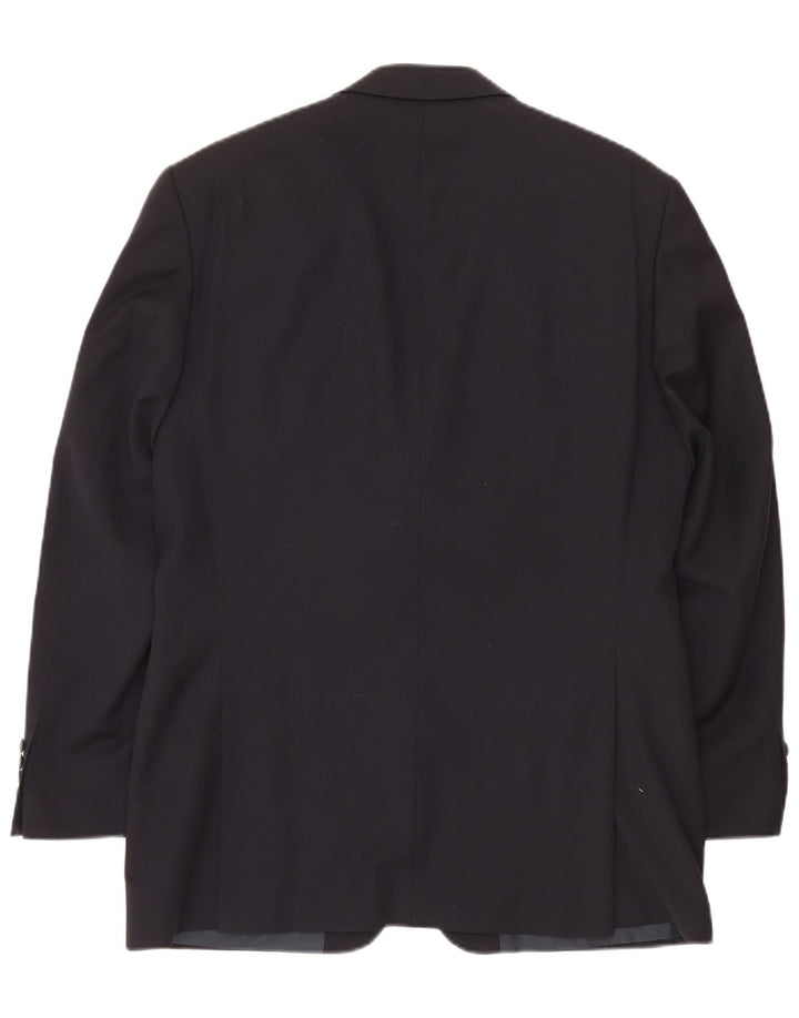 Hugo Boss Veste blazer à 3 boutons pour homme EU 50 Grande laine vierge noire