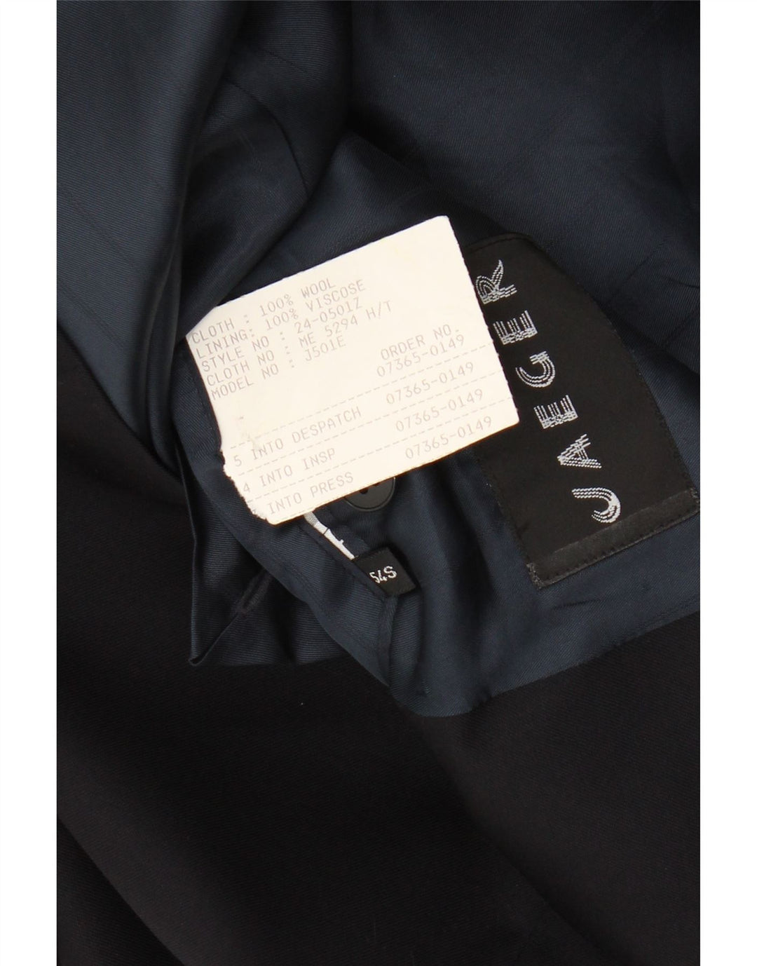 Jaeger Veste Blazer Croisée Homme IT 54 2XL Bleu Marine Laine