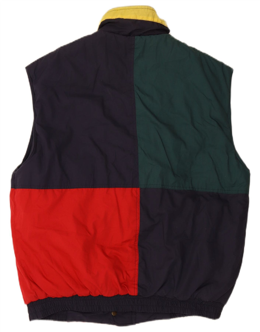 VINTAGE Gilet rembourré réversible pour homme UK 42 XL Bleu Marine Colourblock