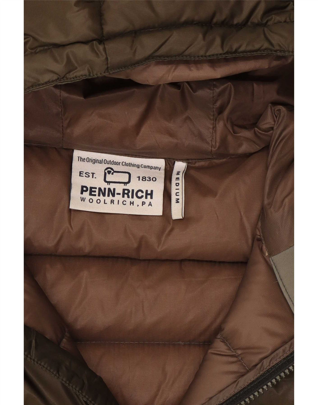 Woolrich Veste matelassée Penn-Rich Graphic pour homme UK 38 Kaki moyen