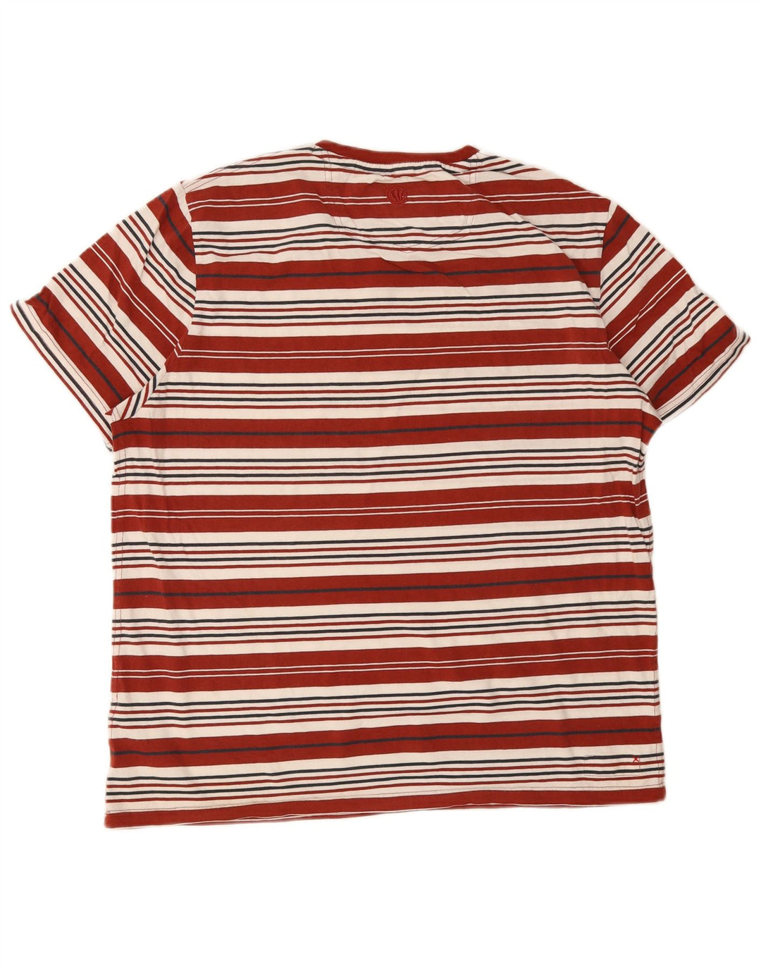 Fat Face T-Shirt Homme Haut Large Rouge Rayé Coton