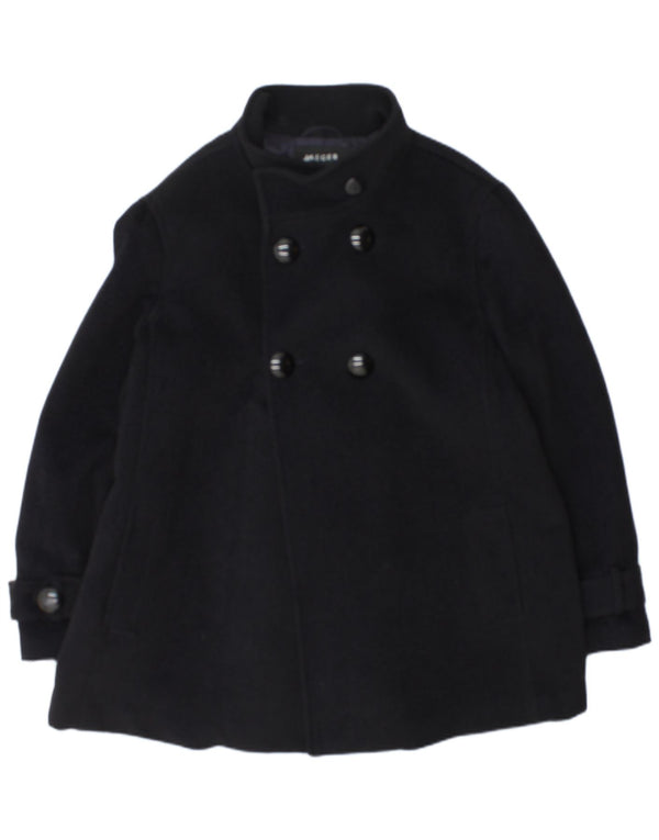 Jaeger Caban Femme UK 18 XL Bleu Marine Angora