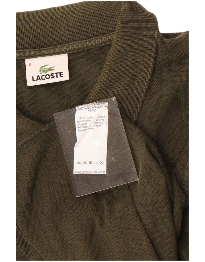 LACOSTE Polo à manches longues pour homme Taille 8 3XL Coton kaki