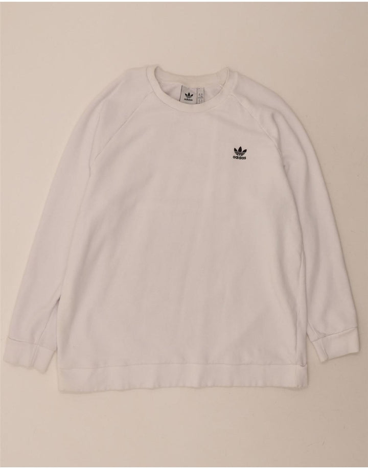 ADIDAS Mens Sweatshirt Jumper 2XL White Cotton Vintage Adidas and Second-Hand Adidas from Messina Hembry 