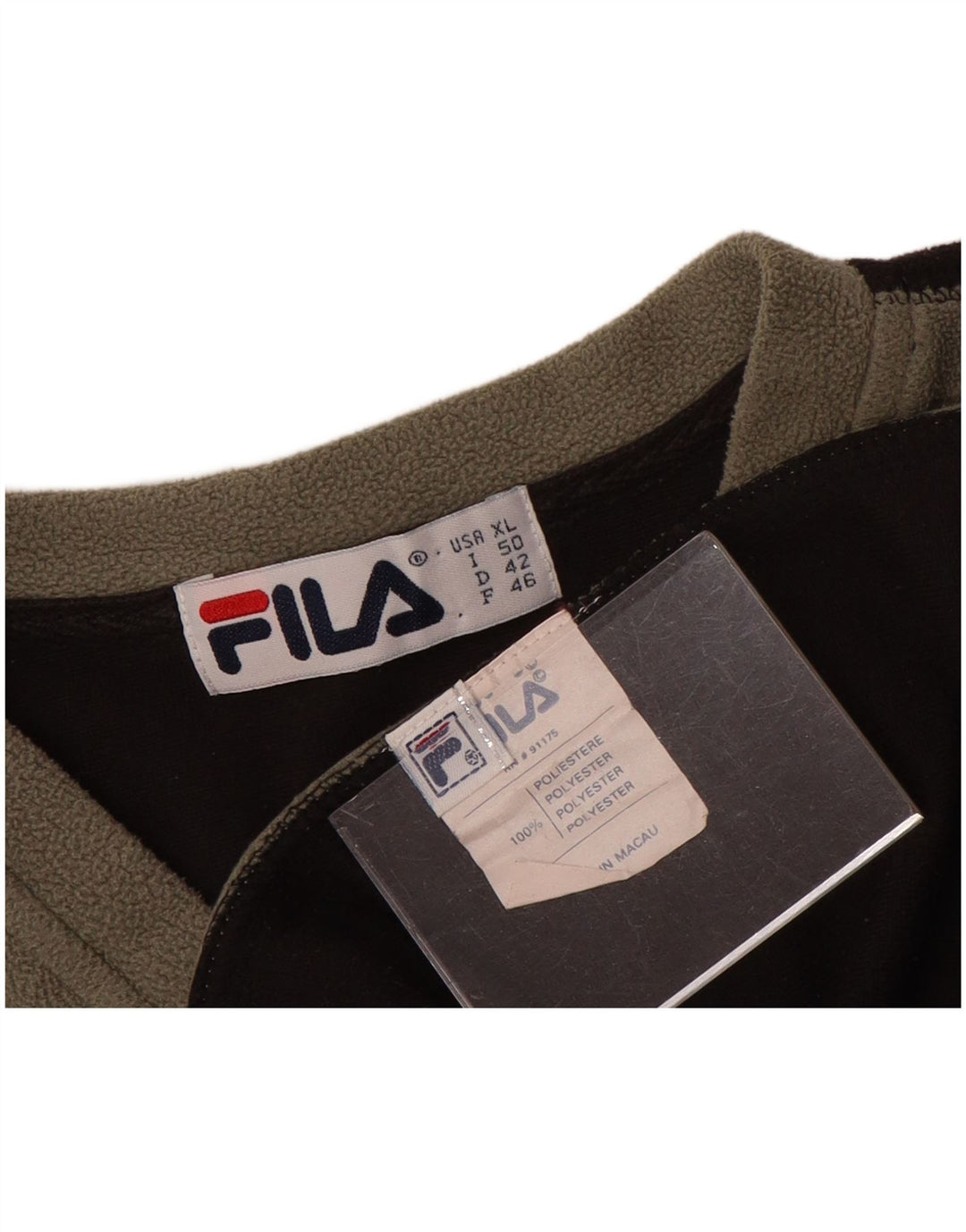 Fila Pull polaire pour femme UK 18 XL Gris Colorblock Polyester