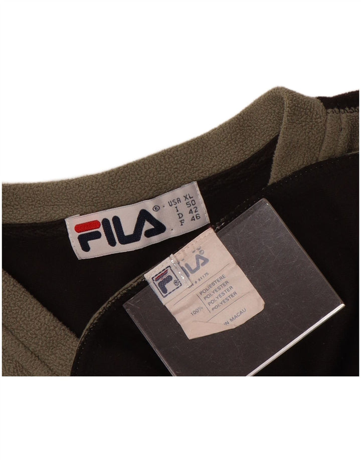 Fila Pull polaire pour femme UK 18 XL Gris Colorblock Polyester