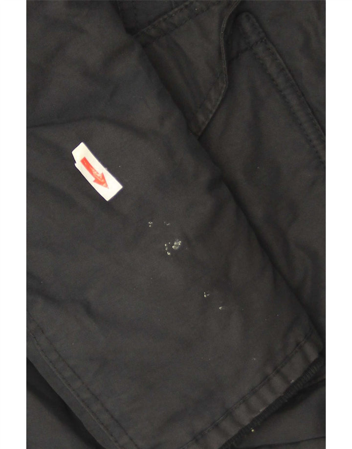 Woolrich Veste coupe-vent à capuche pour femme UK 10 Small Noir