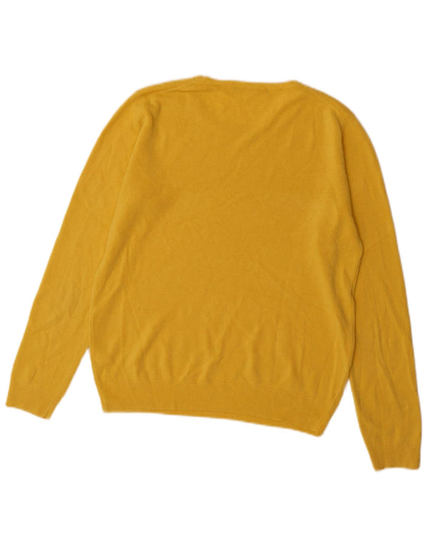 Marks & Spencer Pull col bateau pour femme UK 10 Petit Acrylique Jaune