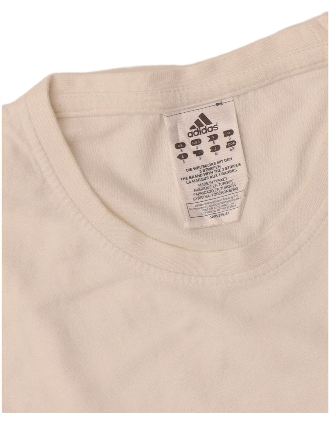 ADIDAS T-shirt graphique pour hommes, petit, blanc