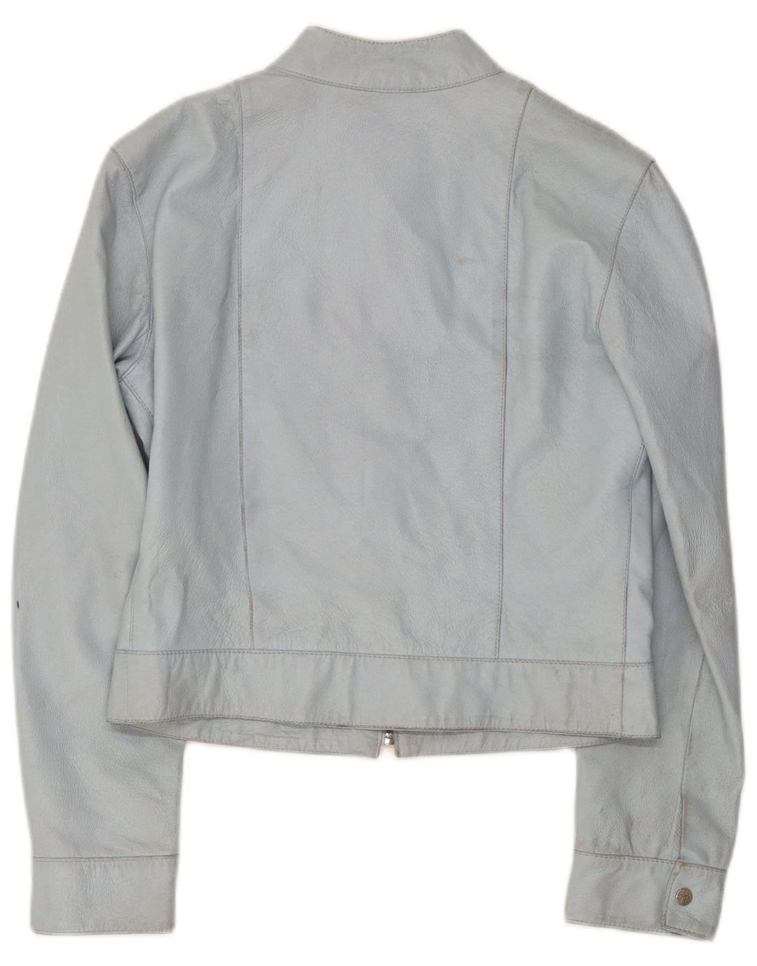 Veste en cuir femme vintage UK 14 Cuir bleu moyen