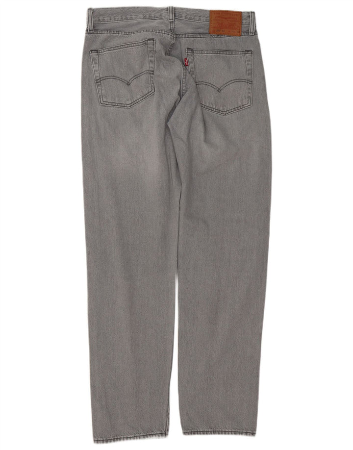 Jeans Levis pour hommes 501 coupe droite W34 L32 gris en coton