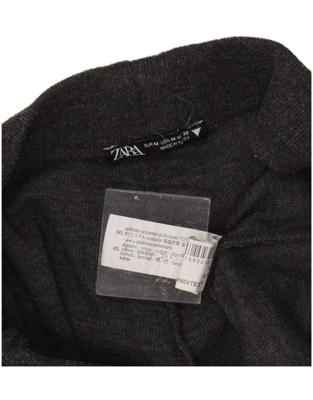 ZARA Pantalon de survêtement pour femme UK 12 Gris moyen Polyester